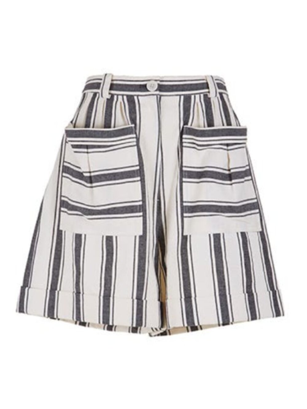 Tibi Ariel Stripe Dayl High Waisted Shorts | Size XS US 2